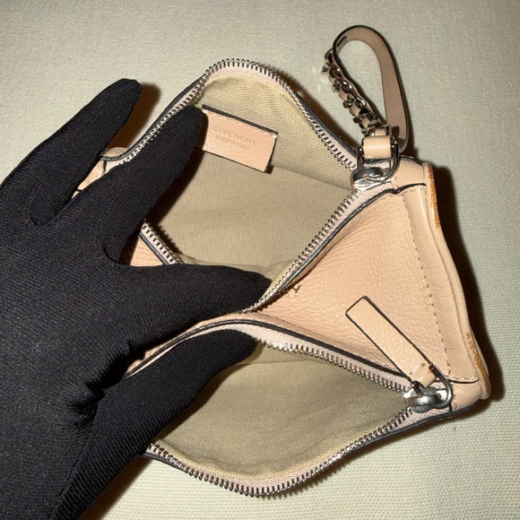 Givenchy Pandora Blush Leather Wristlet with Chain - Picture 9 of 9